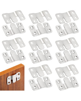 16Pcs Stainless Steel Interlock Hanging Buckle Flush Concealed Mount Brackets Stainless Steel Z Clip Bracket Interlock Hanging B