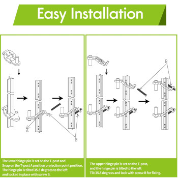 Tpost Gate Hinge Pins Heavy Duty Gate Hanger Hang A Gate From A Metal T Post Steel Gate Hinges Target Hanger For Farm Gate