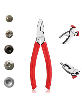 Workpro 65 Linesman S Screw Extractor Plierscombination Pliers With Unique Nonslip Jaws Stripped Screw Remover Tool Line