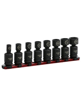 Ares 251598Piece Sae Pinless Universal Swivel Impact Socket Set 38Inch Drive Swivel Impact Sockets Access Hard To Reach Fa