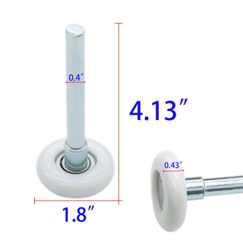 Garage Door Roller White 18 Quiet Nylon Garage Door Wheels 4 Stem For Garage Track Replacement With Premium Sealed 11 Ball