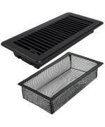 Floor Register 4 X 10 Duct Opening Size Easy Adjust Vent Deflector Metal Reinforced Weld Black