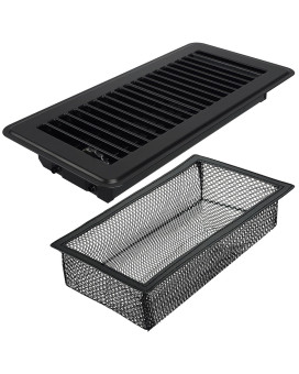 Floor Register 4 X 10 Duct Opening Size Easy Adjust Vent Deflector Metal Reinforced Weld Black