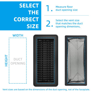 Floor Register 4 X 10 Duct Opening Size Easy Adjust Vent Deflector Metal Reinforced Weld Black