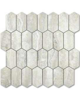 Vamos Tile Long Hexagon Peel And Stick Backsplash Tile 10 Sheets Stick On Backsplash For Kitchen And Bathroom 124 X 12 Inch B