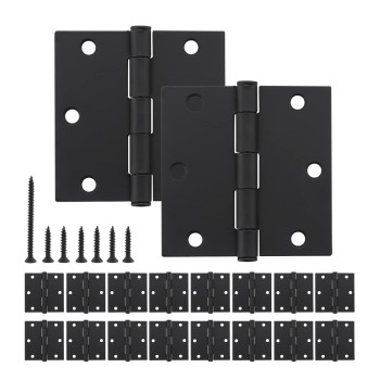 Home Master Hardware 35 In X 35 In Square Standard Door Hinges Residential Interior Bedroom Hardware Door Hinge Black 18Pack