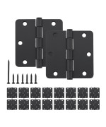 Home Master Hardware 35 In X 35 In Door Hinges Residential Interior Bedroom Hardware Door Hinge With 14 Radius Corner Blac