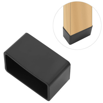 Suiwotin 24Pcs 112 X 34 Pvc Rectangle Rubber Chair Leg Tips Caps 40Mm X 20Mm Table Foot Caps Furniture Foot Table Chair