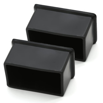 Suiwotin 24Pcs 2 X 1 Pvc Rectangle Rubber Chair Leg Tips Caps 50Mm X 25Mm Table Foot Caps Furniture Foot Table Chair Leg E