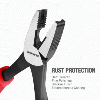 Workpro 8 Linesman Screw Extractor Plierscombination Pliers With Unique Nonslip Jaws Stripped Screw Remover Tool Lineman