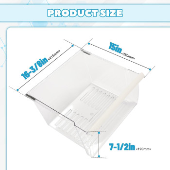 Kojem 2188656 Replacement Crisper Drawer Compatible With Whirlpool Kenmore Refrigerator Upper Bin Whumidity Control