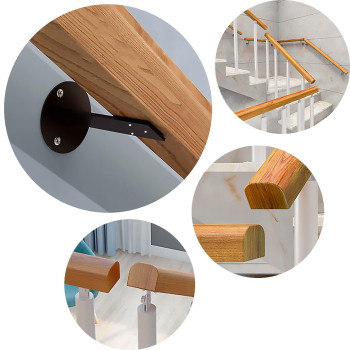 Wooden Handrails 120Ft Nonslip Staircase Handrail For Home Garden Corridor Lofts Kindergarten Guardrail Decking Railings Wa