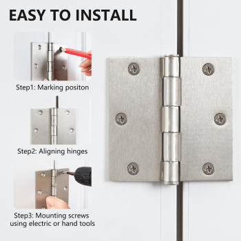 Home Master Hardware 35 In X 35 In Square Standard Door Hinges Residential Interior Bedroom Hardware Door Hinge Satin Nicke 1