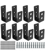 Muklei 8 Pack Door Barricade Brackets Open Bar Holder U Bracket With Screws And Anchors Heavy Duty Security Holder Bracket Sto