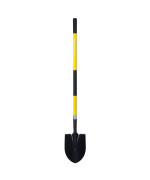 Vnimti Shovel For Digging 56 Inches Heavy Duty Shovel For Gardening Round Shovel For Digging With Fiberglass Handle Yellow