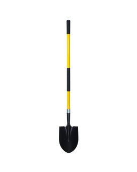 Vnimti Shovel For Digging 56 Inches Heavy Duty Shovel For Gardening Round Shovel For Digging With Fiberglass Handle Yellow