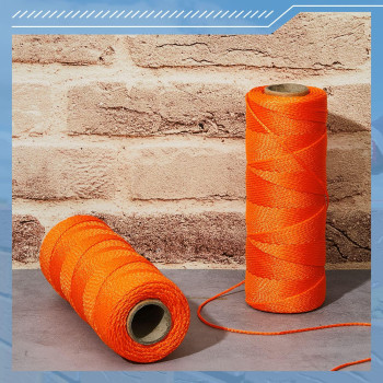 6 Roll Mason Nylon String 500 Feet Nylon Twine Braided Twine String Twine Heavy Duty Outdoor Twine Rope Hanging String Masonry S