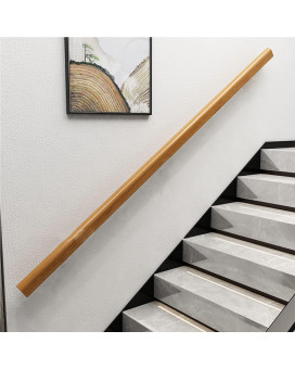 Wooden Stair Handrail Single Piece Handrails Complete Kit With Metal Bracket Safety Antislip Wall Stair Rail For Indoor Elde