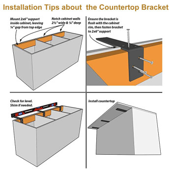 Countertop Support Bracket 2 Pack Heavy Duty Countertop Hidden Bracket Shelf Bracket 16 X 6 X 2 12 Forward L Bracket Meta