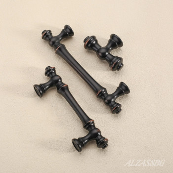 Alzassbg 10 Pack Oil Rubbed Bronze Cabinet Pulls 3 Inch76Mm Hole Centers Cabinet Handles Kitchen Hardware Straight Drawer Han