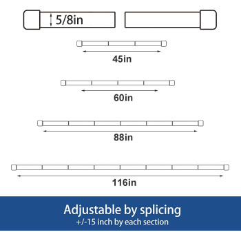 Alskarhem White Curtain Rods For Windows 30 To 45 Inch 58 Inch Small Curtain Rod Set With Brackets