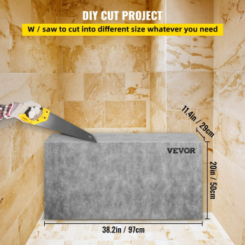 Vevor Ready To Tile Shower Seat 382 X 114 X 20 Corner Shower Bench Factory Waterproof 100 Leak Proof Tileable Showe