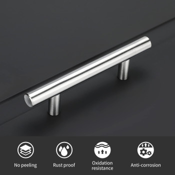 Homdiy 10In Cabinet Pulls Brushed Nickel Cabinet Door Handles 100Pack Hd201Sn Cabinet Handles Stainless Steel Modern Drawer Pu