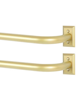 Gold Wrap Around Curtain Rods 2 Pack Gold Curtain Rods For Windows 48 To 84 Inch47Ft Adjustable Blackout Curtain Rod 1 Diam