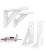 Sogal Small Shelf Bracket With 4 Mounting Ways Wall Mounted Shelf Bracket White Shelf Brackets 3 Inch X 4 Inch 4Pack