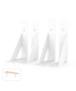 Shelf Brackets White Shelf Bracket 6 Inch X 4 Inch Shelf Support 90 Triangle Angle Brackets For Shelves Heavy Duty Floating She