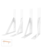 Sogal 8 Inches X 10 Inches Heavy Duty Shelf Brackets White Shelf Bracket Shelf Support Angle Brackets For Shelves L Brackets Fl