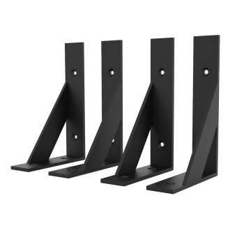 Shelf Bracket 6 Inch X 4 Inch Black Metal Shelf Brackets Shelf Support Angle L Brackets For Shelves Heavy Duty Floating Shelf Br