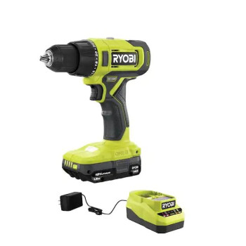 Ryobi One 18V Cordless 12 In Drilldriver Kit With 1 15 Ah Battery And Charger