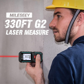 Mileseey G2 Laser Measurement Tool 330Ft Ftinmftin With Angle Sensor Laser Measuring Tool With Pocket Clip Distance Area