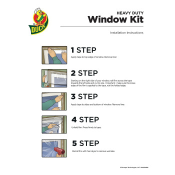 Duck Max Strength Window Insulation Kit Winter Window Seal Kit Fits Up To 10 Windows Heavy Duty Shrink Film Cuts To Size For E