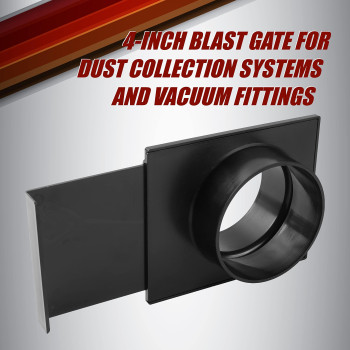 2Pack 4Inch Blast Gate For Dust Collection Systems And Vacuum Fittings With Easy To Use And Efficient Sliding Gate Works