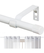 Curtain Rods For Windows 48 To 84 58 Inch Matte White Curtain Rod Heavy Duty Modern Drapery Curtain Rods Set With Brackets Si