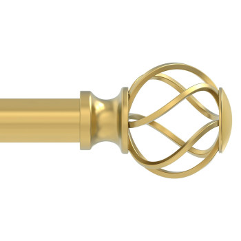 Curtain Rods For Windows 36 To 72 Inch36 Feet 34 Diameter Gold Drapery Rods With Twisted Cage Finials Size3672 Inch