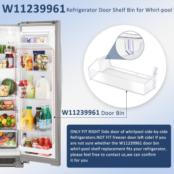 W11239961 Door Shelf Bin Replacement Compatible For W11239961 Whirlpool Refrigerator Shelf Replacementw11239961 Door Shelf Whir