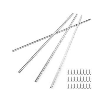 Qwork Aluminum T Track 4 Pack 48 Inch Universal Double Cut Profile T Track With Predrilled Mounting Holes And Screws Woodwork