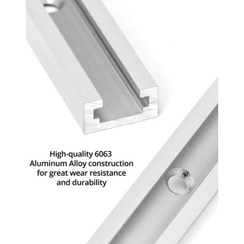 Qwork Aluminum T Track 4 Pack 48 Inch Universal Double Cut Profile T Track With Predrilled Mounting Holes And Screws Woodwork