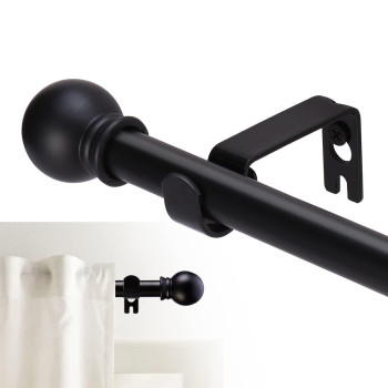 Gxoackj Decorative Curtain Rods For Windows 28 To 78 Inch 58 Inch Matte Black Splicing Heavy Duty Metal Curtain Rod With Bracke