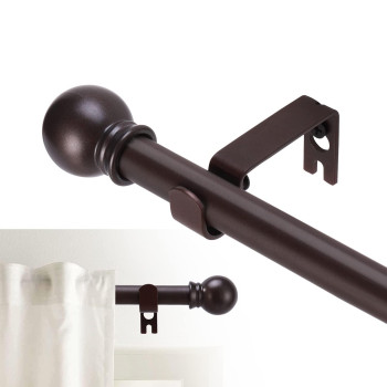 Gxoackj Curtain Rods For Windows 48 To 8493 Inch 58 Inch Decorative Curtain Rod Set Brown Splicing Heavy Duty Metal Curtain Ro