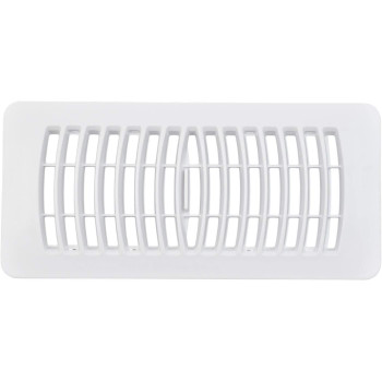 Rocky Mountain Goods 4 X 10 Plastic Vent Register White Heavy Duty Plastic Louvered Design Easy Flow Adjust Lever