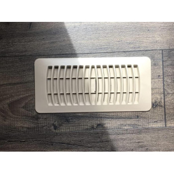 Rocky Mountain Goods 4 X 10 Plastic Vent Register White Heavy Duty Plastic Louvered Design Easy Flow Adjust Lever