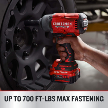 Craftsman V20 Rp Impact Wrench Cordless Brushless High Torque 12 Inch 4Ah Battery And Charger Included Cmcf940M1