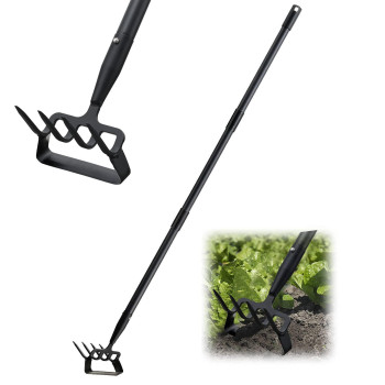 Bsbsbest Hoe Garden Tools 3762 Inch Gardening Tools For Weeding Stirrup Hoe Long Handle For Yard Weed Puller Scuffle Hula Ad