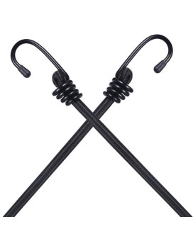 Canking Bungee Cords With Hooks Black 20 Inch 2 Pcs