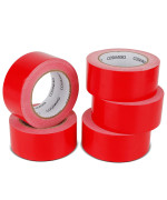 Cosimixo 5Pack Red Heavy Duty Duct Tape 2 Inches X 30 Yards Strong Flexible No Residue Allweather And Tear By Hand Bulk