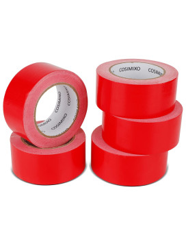 Cosimixo 5Pack Red Heavy Duty Duct Tape 2 Inches X 30 Yards Strong Flexible No Residue Allweather And Tear By Hand Bulk